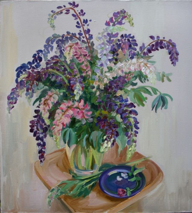 Painting «Lupine», oil, canvas. Painter Orlova Maryna. Buy painting