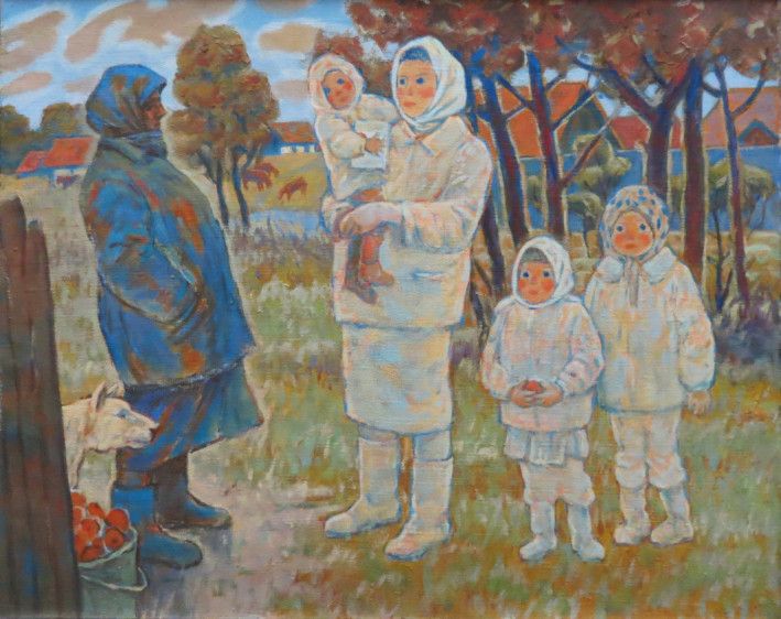 Painting «Autumn apples», oil, canvas. Painter Zhulinskyi Mykola. Buy painting