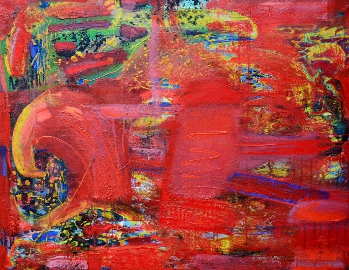 Painting «Red wave», oil, canvas. Painter Vaisburh Illia. Buy painting