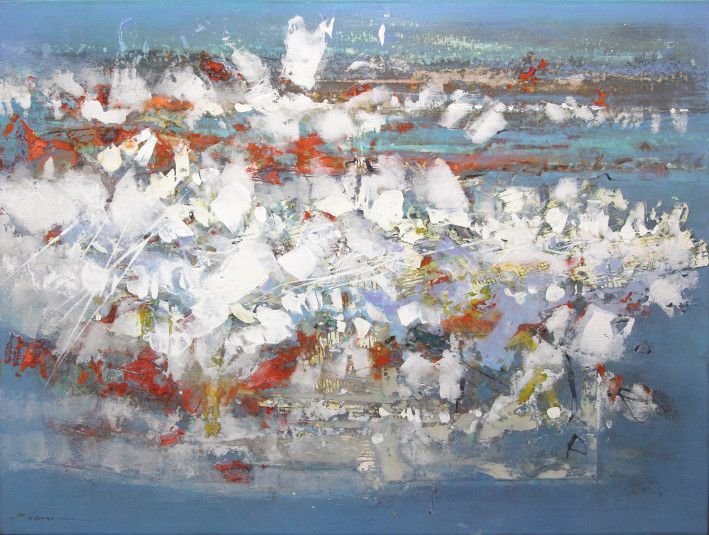 Painting «White birds», oil, levkas, canvas. Painter Hudko Vitalii. Buy painting