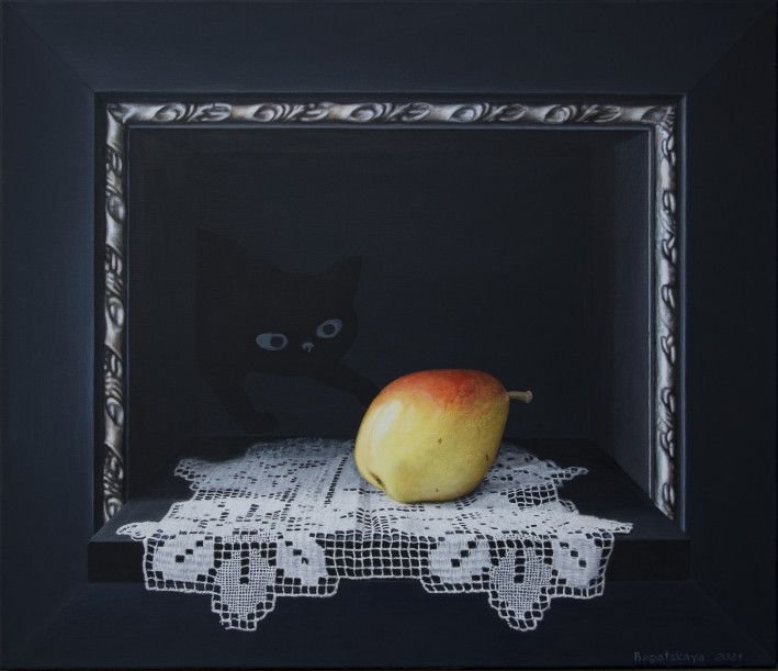 Картина “Черный кот крадущийся к спелой груше...”