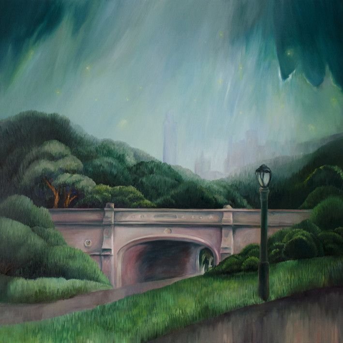 Painting «New York. Central Park (pink bridge)», oil, canvas. Painter Reznik Oksana. Buy painting