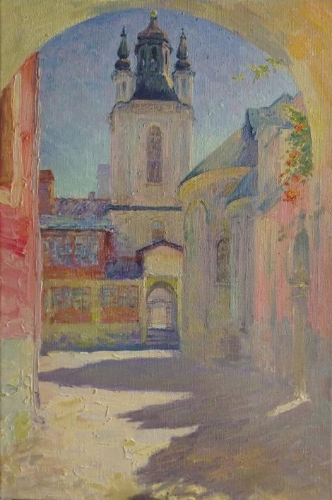 Painting «The courtyard of Lviv. Sun», oil, canvas. Painter Hunchenko-Koval Svіtlana. Buy painting