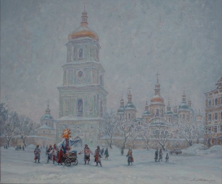 Painting «Christmas in Kiev», oil, canvas. Painter Pavlenko Leonid. Buy painting