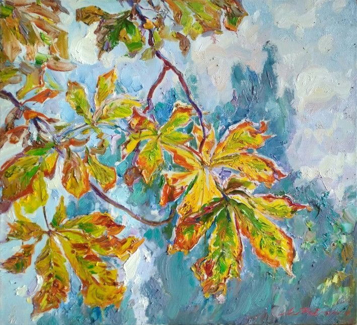 Painting «Kyiv chestnut trees ІV», oil, canvas. Painter Pavlenko Leonid. Buy painting