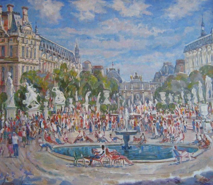 Painting «Louvre. Paris», oil, canvas. Painter Kyrylenko-Barannikova Halyna. Buy painting