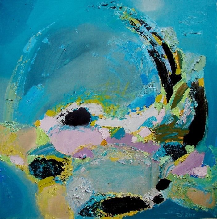 Painting «Blue lagoon», oil, canvas. Painter Shuliak Tetiana. Buy painting