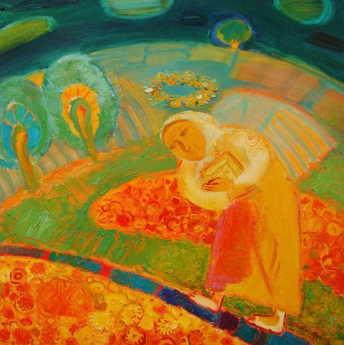 Painting «Marigold», oil, canvas. Painter Pantelemonova Inna. Buy painting
