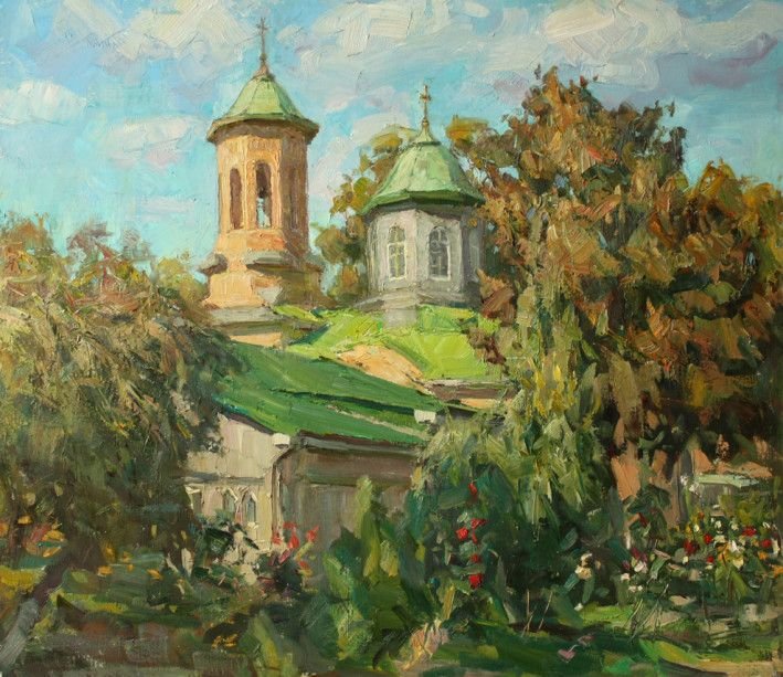 Painting «Constantine and Helen Church», oil, canvas. Painter Korinok Viktor. Buy painting