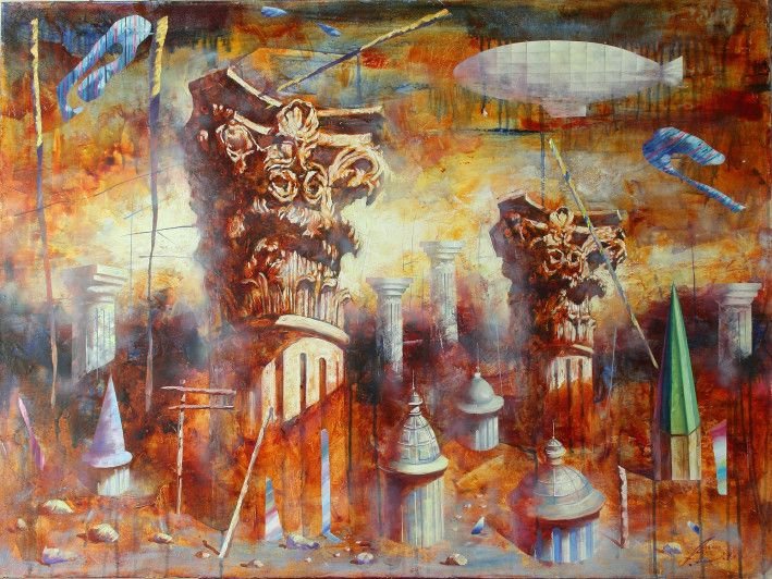 Painting «Orange City», oil, canvas. Painter Dobrodii Oleksandr. Buy painting