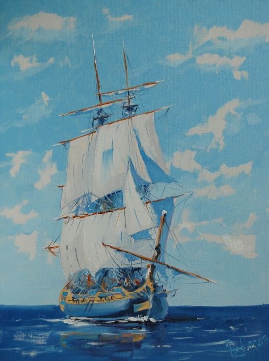 Картина “Старинный корабль”