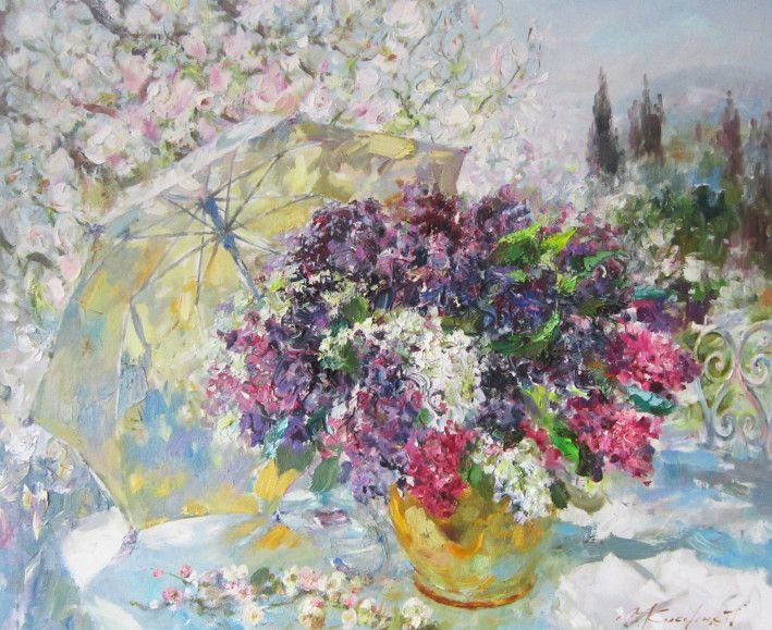 Painting «Spring in Crimea», oil, canvas. Painter Kolesnykov Vitalii. Buy painting