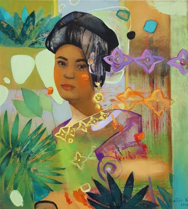 Картина «Балийская женщина», масло, холст. Художница Кулиш Екатерина. Купить картину