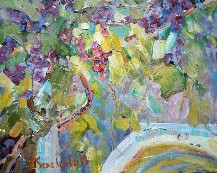 Картина «Виноградна лоза», олійні фарби, полотно. Художниця Сенченко Тетяна. Купити картину