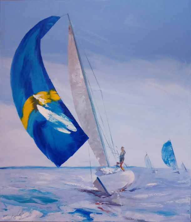 Painting «Sail», oil, canvas. Painter Lashkevych Mariia. Buy painting