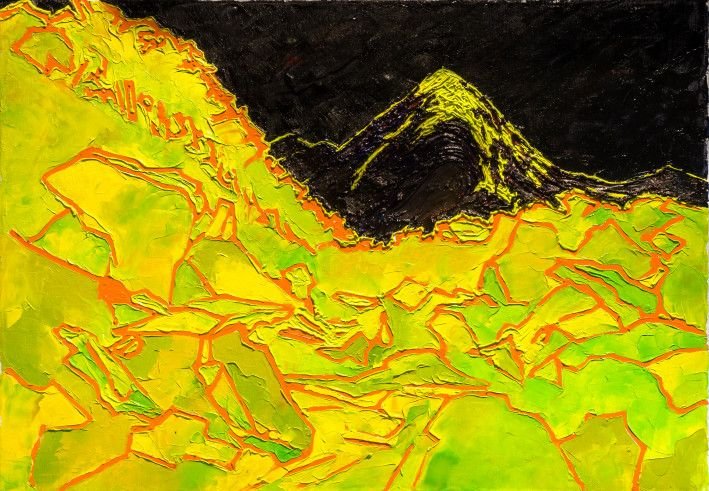 Картина «Хом'як. Вид з Синяка», олійні фарби, полотно. Художник Стецик Ярема. Купити картину