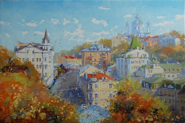 Картина “По улицам осеннего Киева”