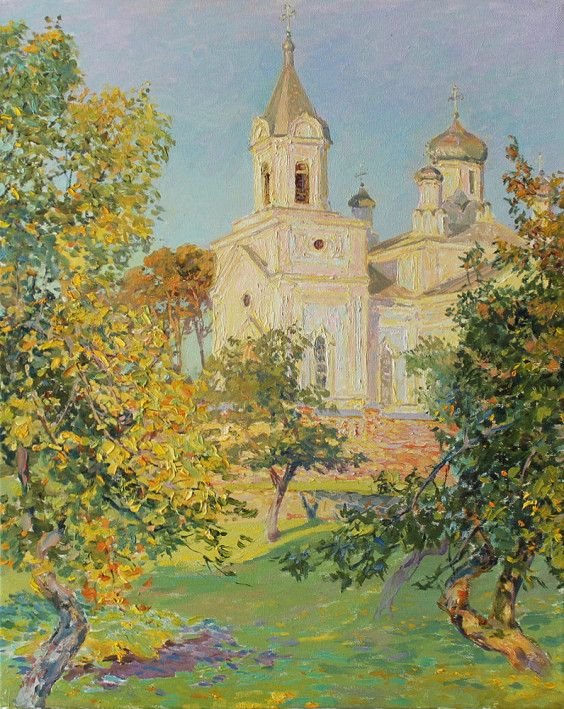 Painting “Evening in the monastery garden“