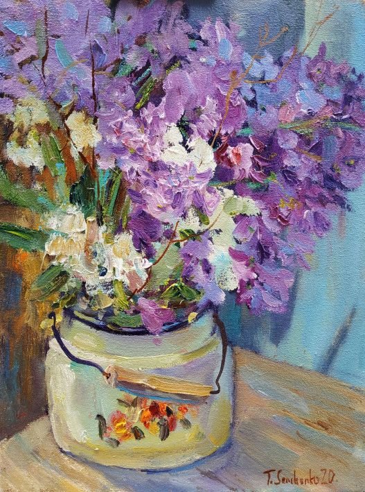 Painting «Blooming Sally», oil, canvas. Painter Senchenko Tetiana. Buy painting