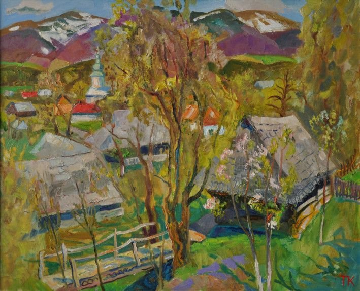 Painting «Slavske, in autumn», oil, canvas. Painter Krasna Tetiana. Buy painting