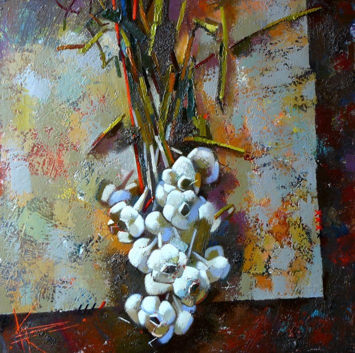 Painting «Garlic», oil, canvas. Painter Korniienko Oksana. Buy painting