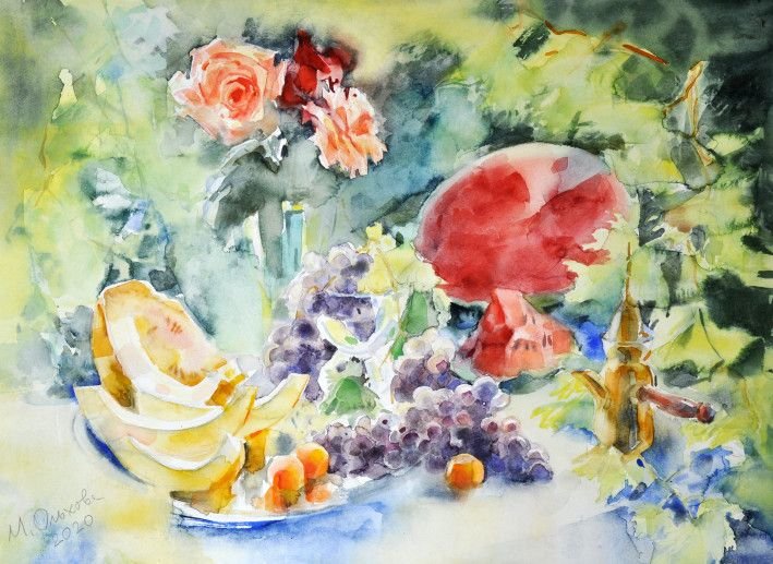 Painting «Summer heat», watercolor, paper. Painter Olkhova Maryna. Buy painting