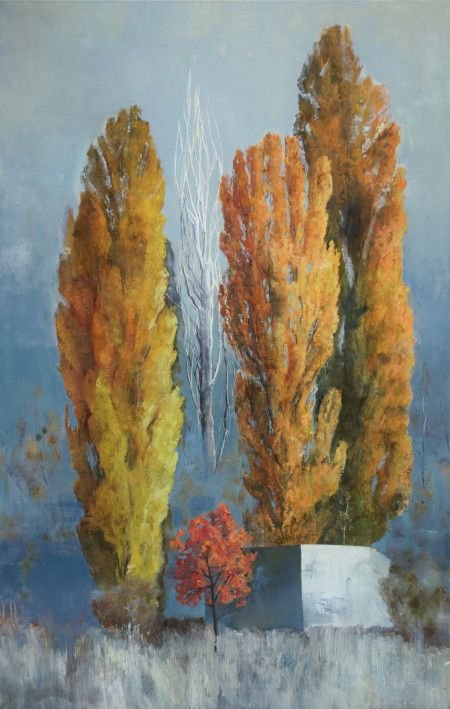 Картина «Тополя», олійні фарби, полотно. Художниця Кузнєцова Поліна. Купити картину