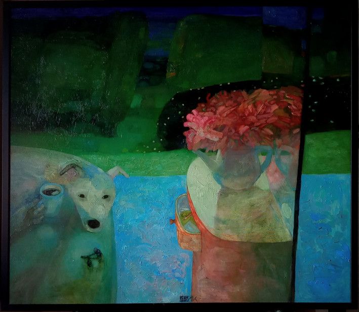 Картина «Тераса, яка виходить на нескінченність», олійні фарби, полотно. Художниця Булкіна Анна. Купити картину