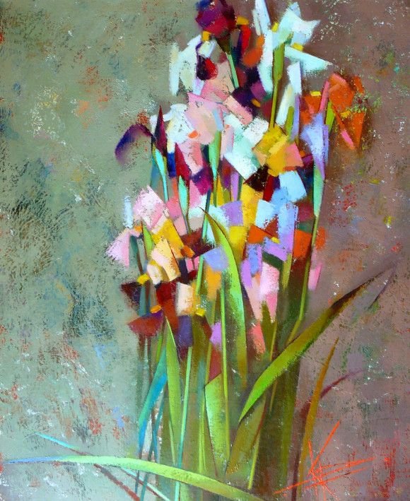 Painting “Bouquet of irises“