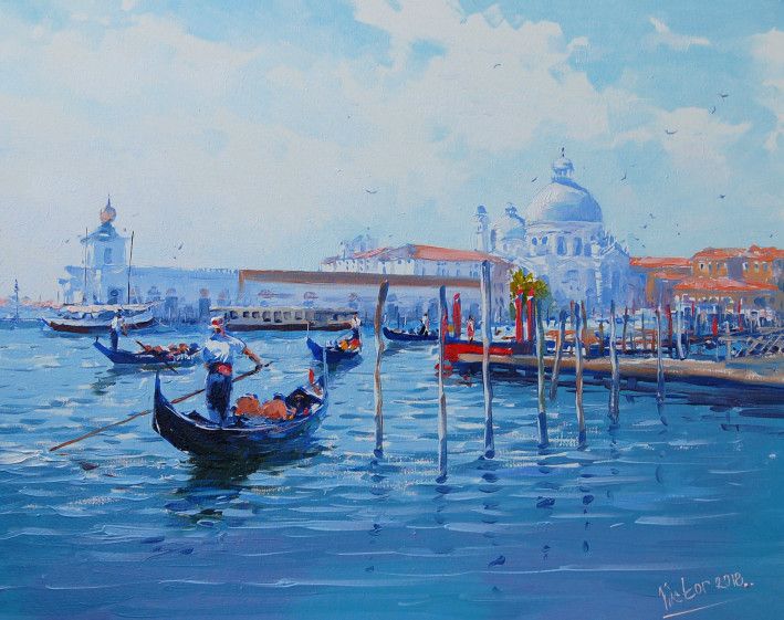 Painting «Venetian landscape. Summer», oil, canvas. Painter Mykytenko Viktor. Buy painting