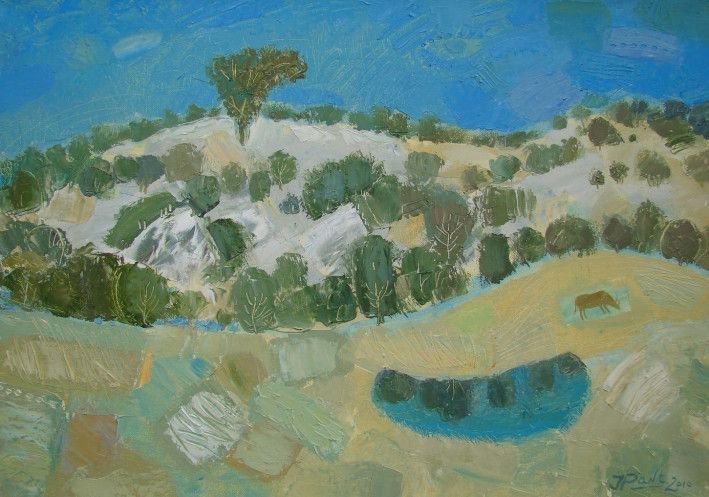 Painting «Blue Mountain», oil, canvas. Painter Pantelemonova Inna. Buy painting