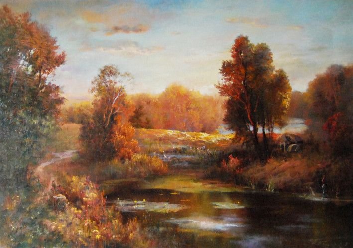 Painting «The old mill», oil, canvas. Painter Kolesnykov Vitalii. Buy painting