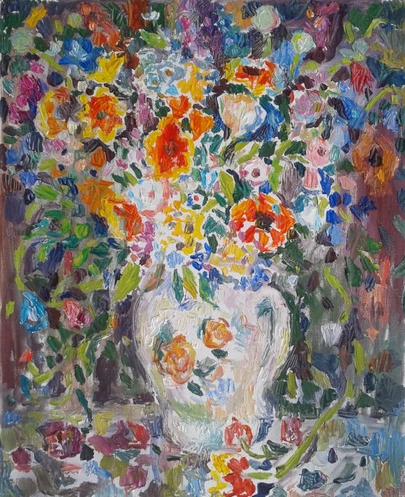 Painting «Bouquet», oil, canvas. Painter Chudnovsky Roman. Buy painting