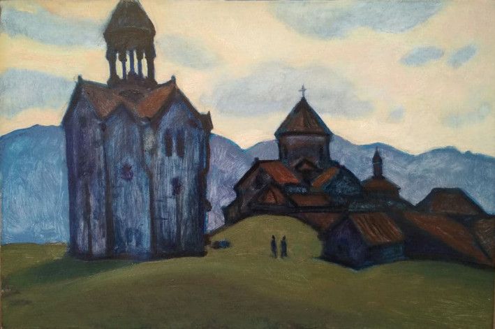 Painting «Haghpat monastery at dusk», oil, canvas. Painter Timoshenko Vladimir. Buy painting