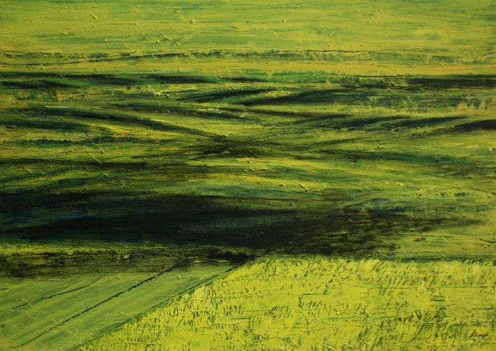 Картина «Жовте поле», олійні фарби, полотно. Художниця Дзиндра Ірина. Купити картину