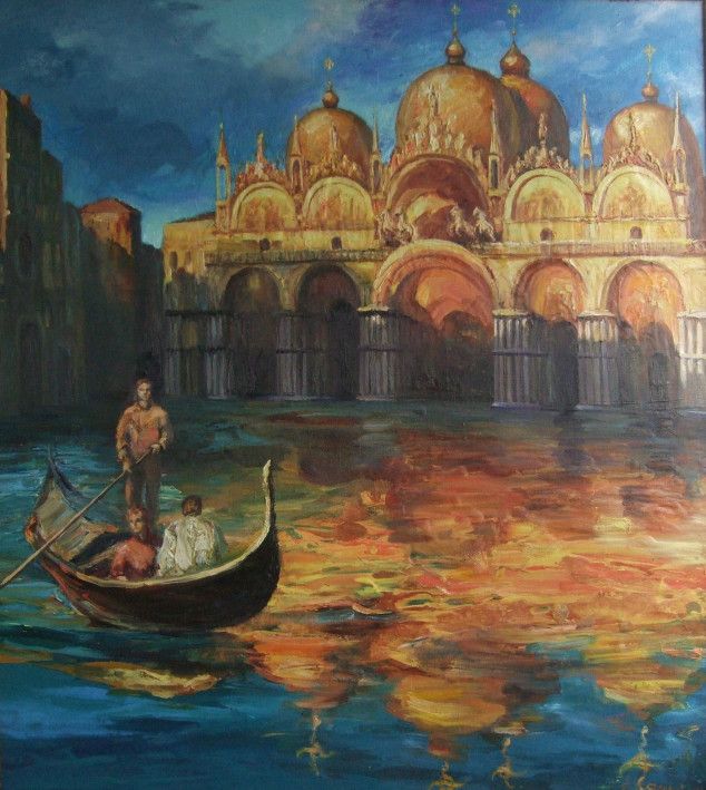 Картина «Храм Солнца.(Венеция.Собор св.Марка)», масло, холст. Художница Самойлик Елена. Купить картину