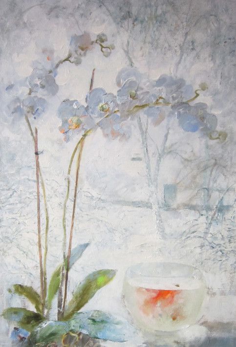 Картина “Орхидеи. Первый снег“