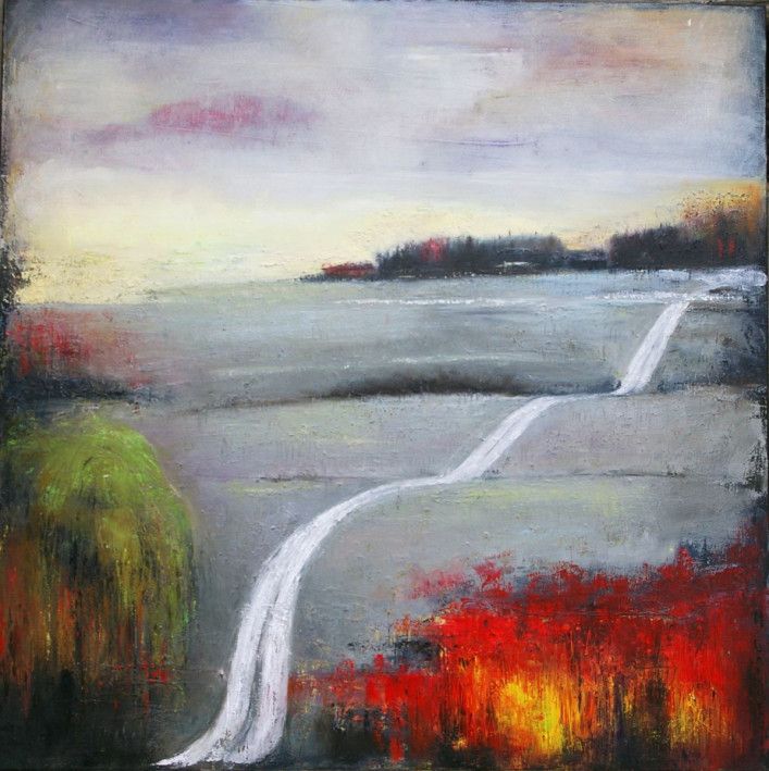 Painting «White roads», oil, canvas. Painter Bahatska Nataliia. Buy painting