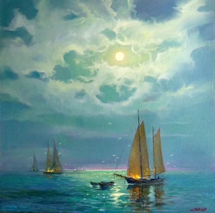 Картина “Ночное море”
