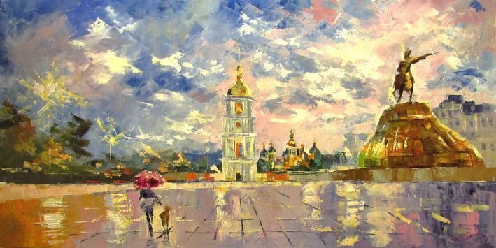 Картина “В Киеве дождик”