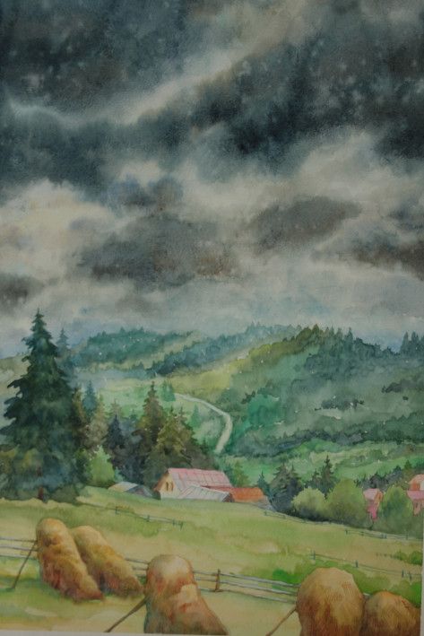 Painting «Before the rain», watercolor, paper. Painter Dobrodii Hanna. Buy painting