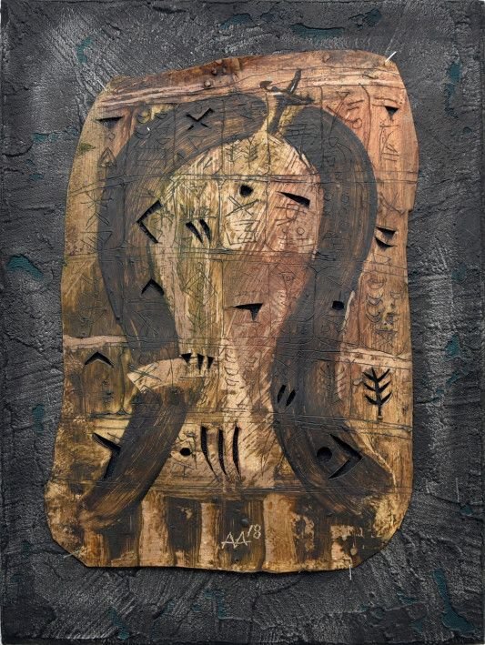Картина «Лист з Вавилону I», левкас, двп, дерев'яна дошка. Художник Малих Олексій. Купити картину
