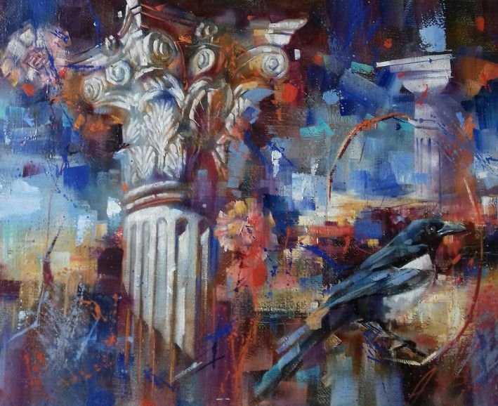 Painting «Small capitals», oil, canvas. Painter Dobrodii Oleksandr. Buy painting