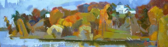Painting «Autumn in Kachanovka», oil, canvas. Painter Korniienko Oksana. Buy painting