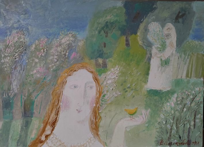 Картина «Время цветущей вербы», масло, холст. Художница Пантелемонова Инна. Купить картину