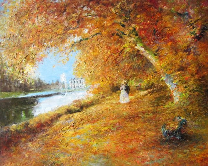 Painting «Golden autumn», oil, canvas. Painter Kolesnykov Vitalii. Buy painting