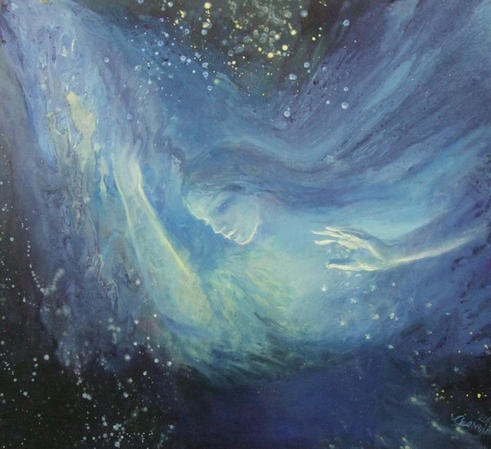 Картина «Ангел, що летить», олійні фарби, полотно. Художниця Самойлик Олена. Купити картину