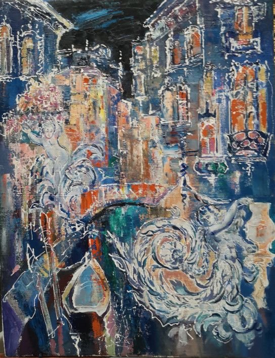 Painting «Venice. Night Visions», oil, canvas. Painter Herasymenko Nataliia. Buy painting