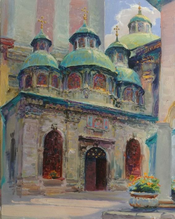 Картина «Старовинна церква», олійні фарби, полотно. Художниця Гунченко Світлана. Купити картину