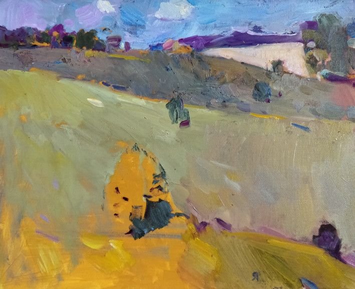 Painting «Field», oil, canvas. Painter Leonets Yaroslav. Buy painting